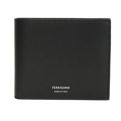 Pre-owned Ferragamo Leather Wallet (bi-fold) () In Black