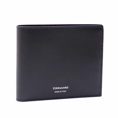 Pre-owned Ferragamo Leather Wallet (bi-fold) () In Black