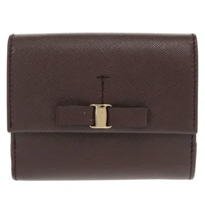 Pre-owned Ferragamo Leather Wallet (bi-fold) () In Blue