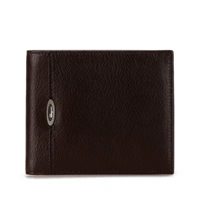 Pre-owned Ferragamo Leather Wallet (bi-fold) () In Brown