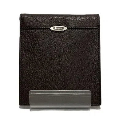 Pre-owned Ferragamo Leather Wallet (bi-fold) () In Brown