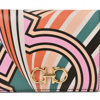 Pre-owned Ferragamo Leather Wallet (bi-fold) () In Multi