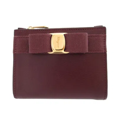 Pre-owned Ferragamo Leather Wallet (bi-fold) () In Blue