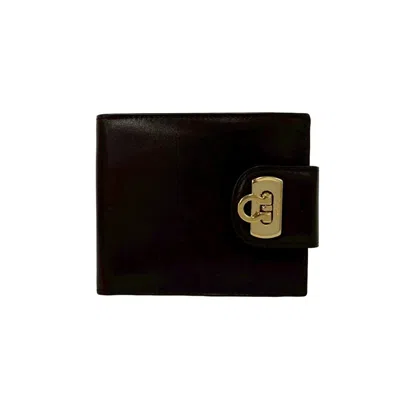 Pre-owned Ferragamo Leather Wallet (bi-fold) () In Brown
