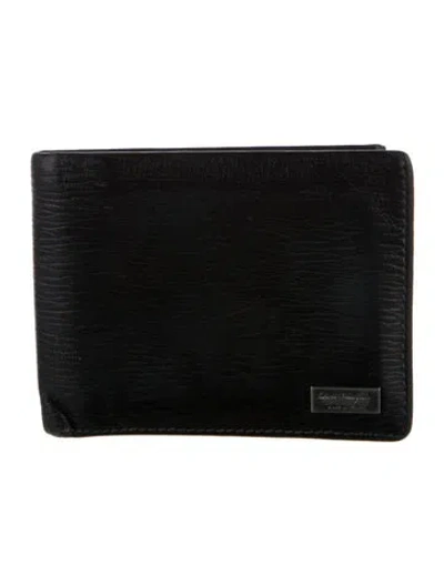 Pre-owned Ferragamo Leather Wallet In Black