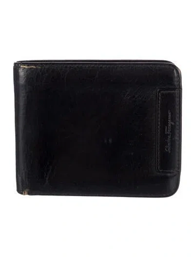 Pre-owned Ferragamo Leather Wallet In Black