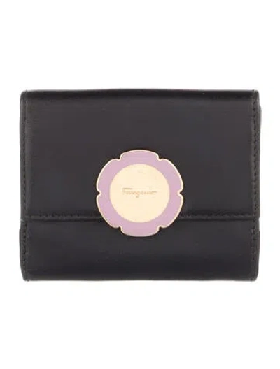Pre-owned Ferragamo Leather Wallet In Black