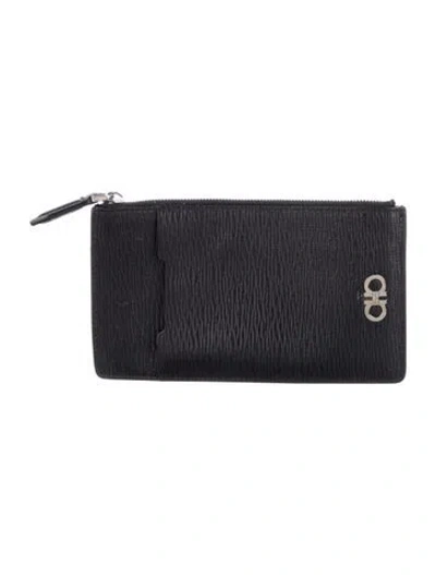 Pre-owned Ferragamo Leather Wallet In Black