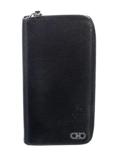 Pre-owned Ferragamo Leather Wallet In Black