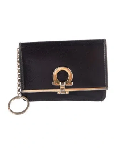 Pre-owned Ferragamo Leather Wallet In Black