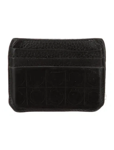 Pre-owned Ferragamo Leather Wallet In Black