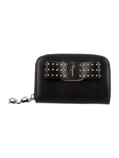 Pre-owned Ferragamo Leather Wallet In Black