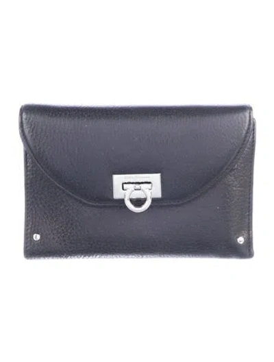 Pre-owned Ferragamo Leather Wallet In Black