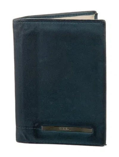 Pre-owned Ferragamo Leather Wallet In Blue