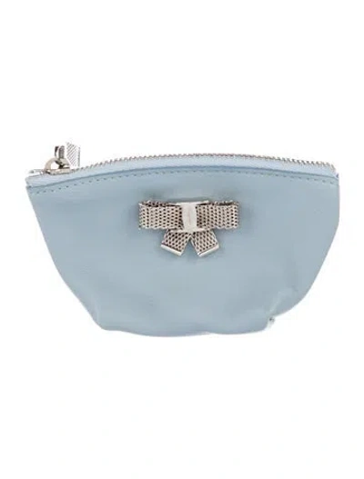 Pre-owned Ferragamo Leather Wallet In Blue