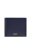 Ferragamo Classic Logo Bi-fold Leather Wallet In Blue