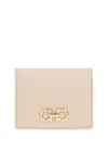 Ferragamo Leather Wallet In Neutral