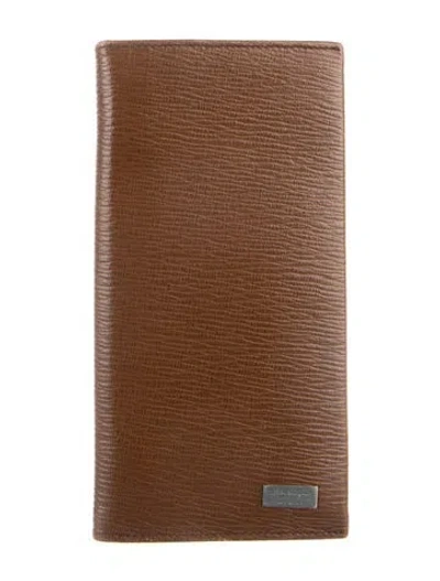 Pre-owned Ferragamo Leather Wallet In Brown