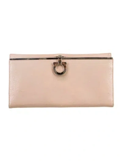 Pre-owned Ferragamo Leather Wallet In Pink