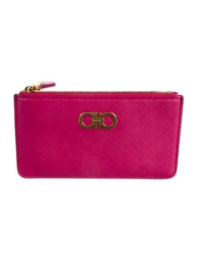 Pre-owned Ferragamo Leather Wallet In Pink