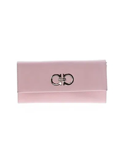 Pre-owned Ferragamo Leather Wallet In Pink