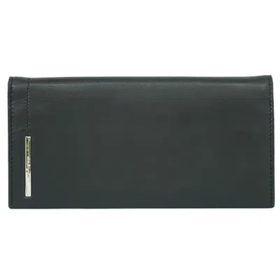 Pre-owned Ferragamo Leather Wallet () In Black