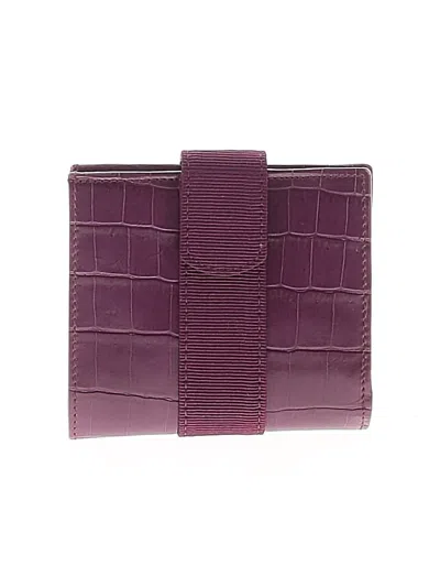 Pre-owned Ferragamo Leather Wallet In Purple