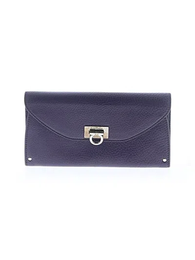 Pre-owned Ferragamo Leather Wallet In Purple