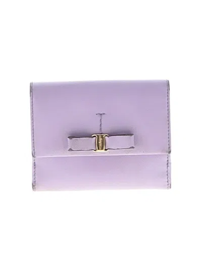 Pre-owned Ferragamo Leather Wallet In Purple