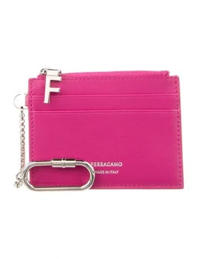 Pre-owned Ferragamo Leather Wallet In Purple