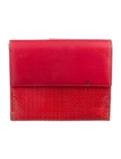 Pre-owned Ferragamo Leather Wallet In Red