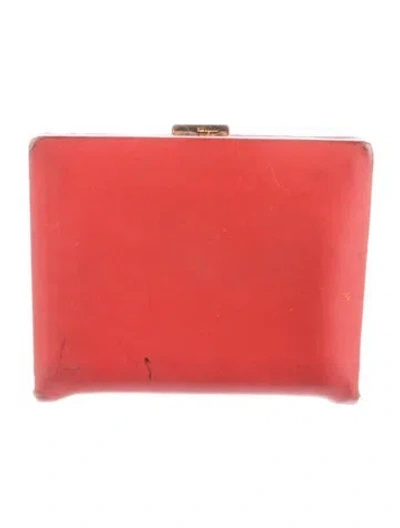 Pre-owned Ferragamo Leather Wallet In Red