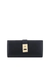 FERRAGAMO LEATHER WALLET WITH ICONIC GANCINI DETAIL