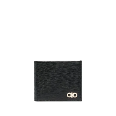 Ferragamo Leather Wallets & Pures In Black