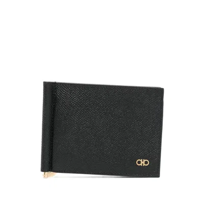 Ferragamo Leather Wallets & Pures In Black