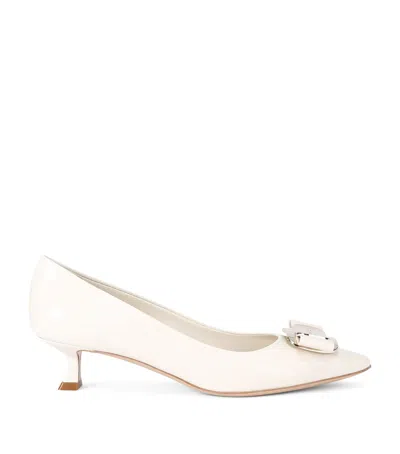 Ferragamo Leather Zelma Pumps 40 In White