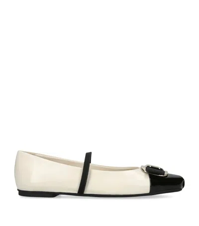 FERRAGAMO LEATHER ZINA BALLET FLATS