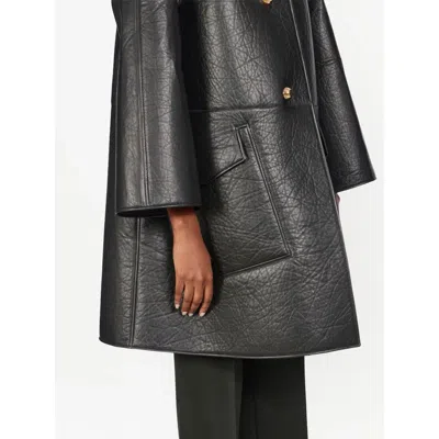 Ferragamo Leather-coat In Black