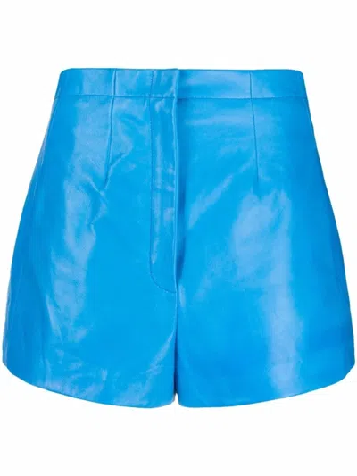 Ferragamo Leather-trousers In Blue