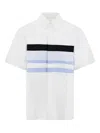 Ferragamo Leftover Cuts Bowling Shirt In White