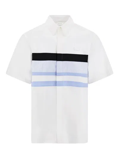 Ferragamo Leftover Cuts Bowling Shirt In White