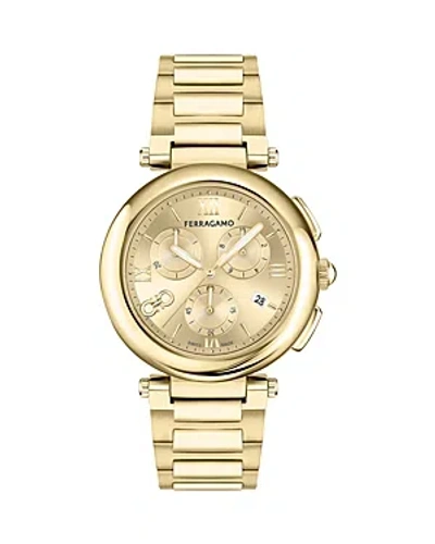 Ferragamo Legacy Chronograph, 40mm In Yellow Gold