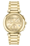 Ferragamo Legacy Quartz Bracelet Watch, 40mm In Gold