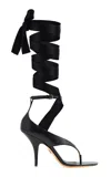 Ferragamo Leliu Leather Thong Sandals In Black