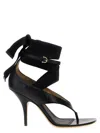 Ferragamo Black Sandal With Heel And Ribbon In Black