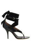 Ferragamo Leather Sandal With Open Toe And Roll-up Strap