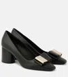 Ferragamo Lena 60 Leather Pumps In Nero