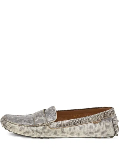 Pre-owned Ferragamo Leopard-print Loafers