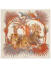 Ferragamo Leopard Print Silk Scarf In Neutrals