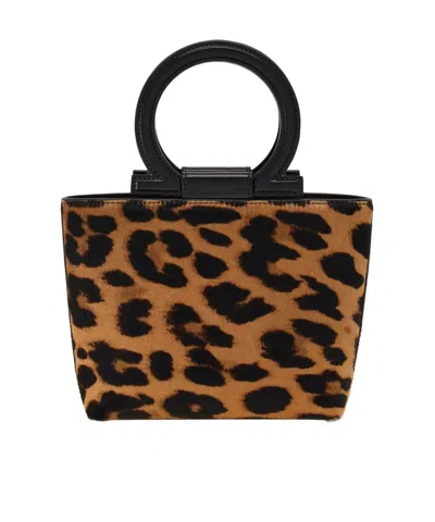 Ferragamo Gancini Mini Handbag In Black
